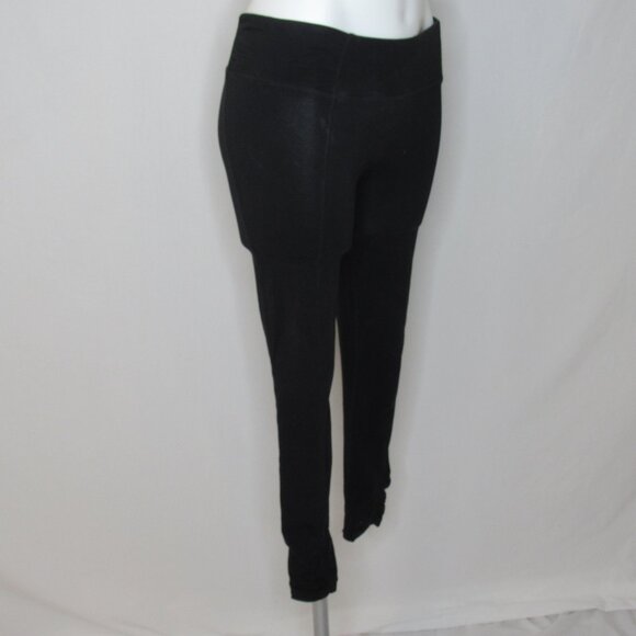 Betsey Johnson Performance Black Ruched Leggings 27" Women's S Small - Picture 6 of 10